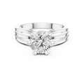 Evelisse Round Brilliant Diamond Triple Split-Shank Solitaire Ring
