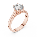 Seralyn Round Brilliant Diamond Sculptural Solitaire Ring
