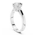 Seralyn Round Brilliant Diamond Sculptural Solitaire Ring