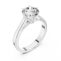 Seralyn Round Brilliant Diamond Sculptural Solitaire Ring