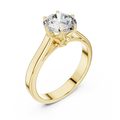 Seralyn Round Brilliant Diamond Sculptural Solitaire Ring