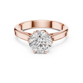 Seralyn Round Brilliant Diamond Sculptural Solitaire Ring