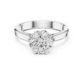 Seralyn Round Brilliant Diamond Sculptural Solitaire Ring