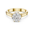Seralyn Round Brilliant Diamond Sculptural Solitaire Ring