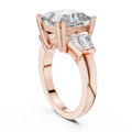 Elara Princess Cut Diamond Three-Stone Ring