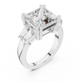 Elara Princess Cut Diamond Three-Stone Ring