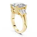 Elara Princess Cut Diamond Three-Stone Ring