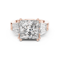 Elara Princess Cut Diamond Three-Stone Ring