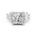 Elara Princess Cut Diamond Three-Stone Ring