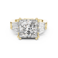 Elara Princess Cut Diamond Three-Stone Ring