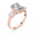 Aurelia Emerald Cut Diamond Three-Stone Ring