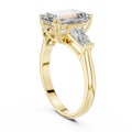 Aurelia Emerald Cut Diamond Three-Stone Ring