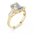 Aurelia Emerald Cut Diamond Three-Stone Ring