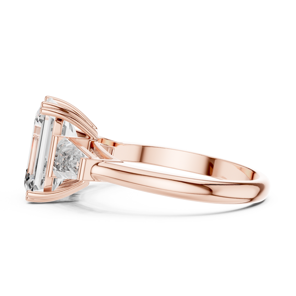 Aurelia Emerald Cut Diamond Three-Stone Ring
