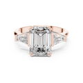 Aurelia Emerald Cut Diamond Three-Stone Ring