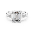 Aurelia Emerald Cut Diamond Three-Stone Ring