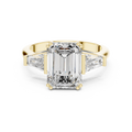 Aurelia Emerald Cut Diamond Three-Stone Ring