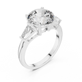 Elara Round Diamond Three-Stone Ring