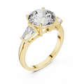 Elara Round Diamond Three-Stone Ring