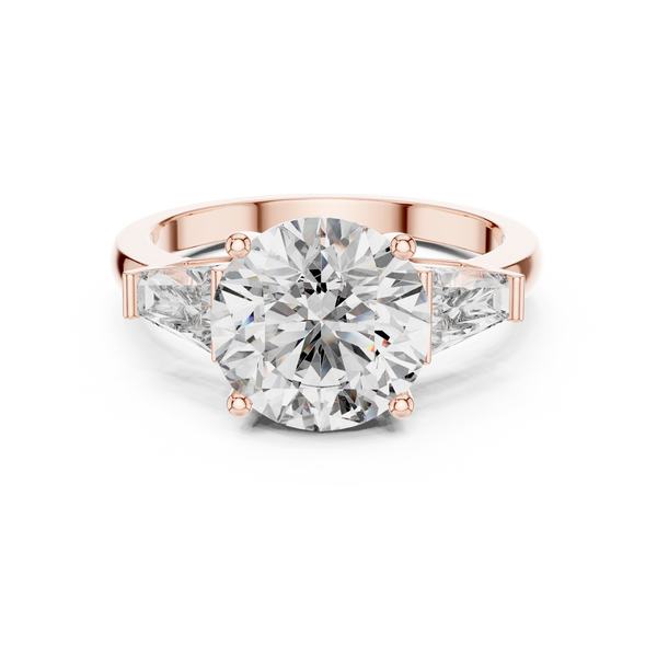 Elara Round Diamond Three-Stone Ring
