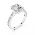 Aurelia Emerald Diamond Halo Ring