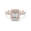Aurelia Emerald Diamond Halo Ring
