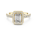 Aurelia Emerald Diamond Halo Ring