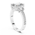 Elowen Emerald Three-Stone Diamond Ring