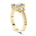 Elowen Emerald Three-Stone Diamond Ring