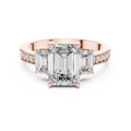 Elowen Emerald Three-Stone Diamond Ring