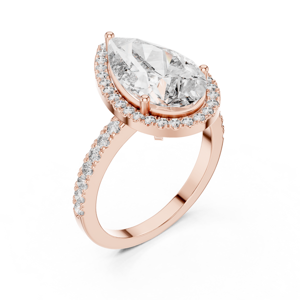 Seraphine Pear Diamond Halo Ring