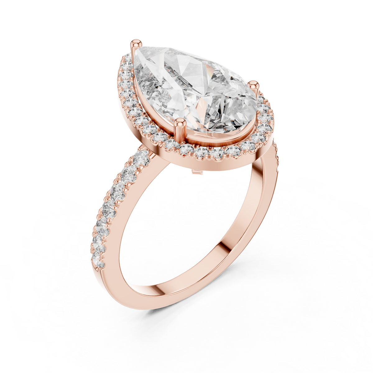 Seraphine Pear Diamond Halo Ring