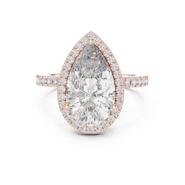 Seraphine Pear Diamond Halo Ring