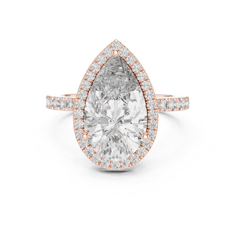 Seraphine Pear Diamond Halo Ring detail