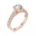 Elara Round Diamond Shoulder Ring