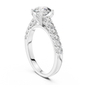 Elara Round Diamond Shoulder Ring