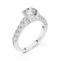 Elara Round Diamond Shoulder Ring