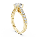 Elara Round Diamond Shoulder Ring