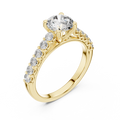 Elara Round Diamond Shoulder Ring