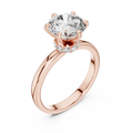 Celestia Round Diamond Hidden Halo Solitaire Ring