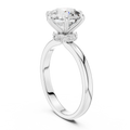 Celestia Round Diamond Hidden Halo Solitaire Ring