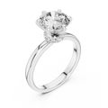 Celestia Round Diamond Hidden Halo Solitaire Ring