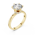 Celestia Round Diamond Hidden Halo Solitaire Ring