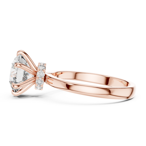 Celestia Round Diamond Hidden Halo Solitaire Ring