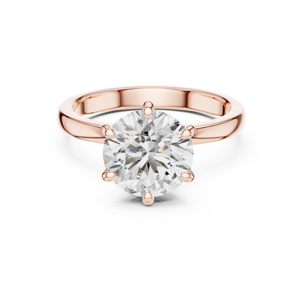 Celestia Round Diamond Hidden Halo Solitaire Ring