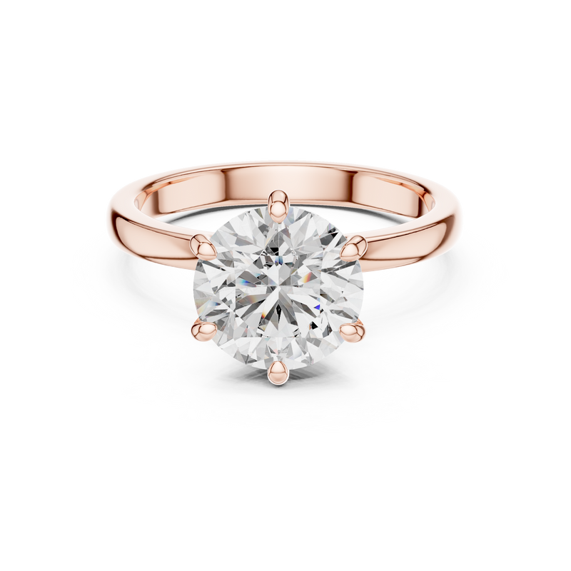 Celestia Round Diamond Hidden Halo Solitaire Ring detail