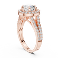 Aurelia Round Diamond Halo Split-Shank Ring