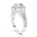 Aurelia Round Diamond Halo Split-Shank Ring