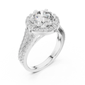 Aurelia Round Diamond Halo Split-Shank Ring