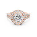 Aurelia Round Diamond Halo Split-Shank Ring